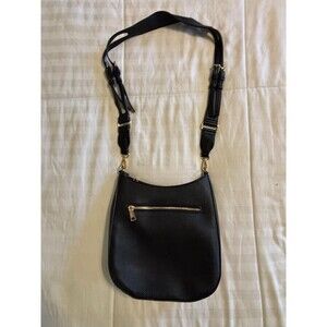 Madison West Crossbody Black Gold Hardware